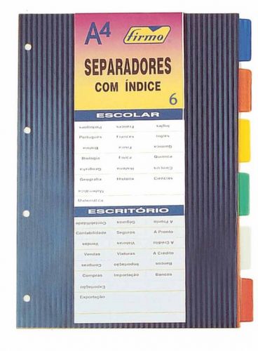 SEPARADORES PLAST.A4 8FL 4204 , FIRMO , 17570 , 5601514540034